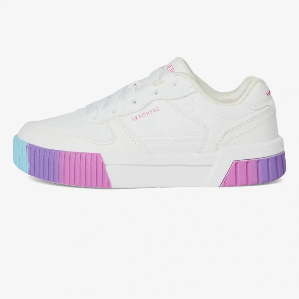 Girl's Shoes SKECHERS KIDS White Multi Jade 310890L (Little/Big Kid) New in Box - Picture 3 of 6